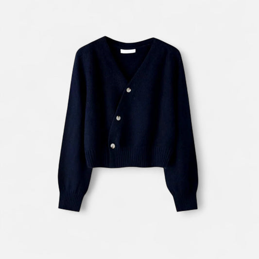Eli Cárdigan Mujer | Lana Premium, Diseño Moderno en Gris 0