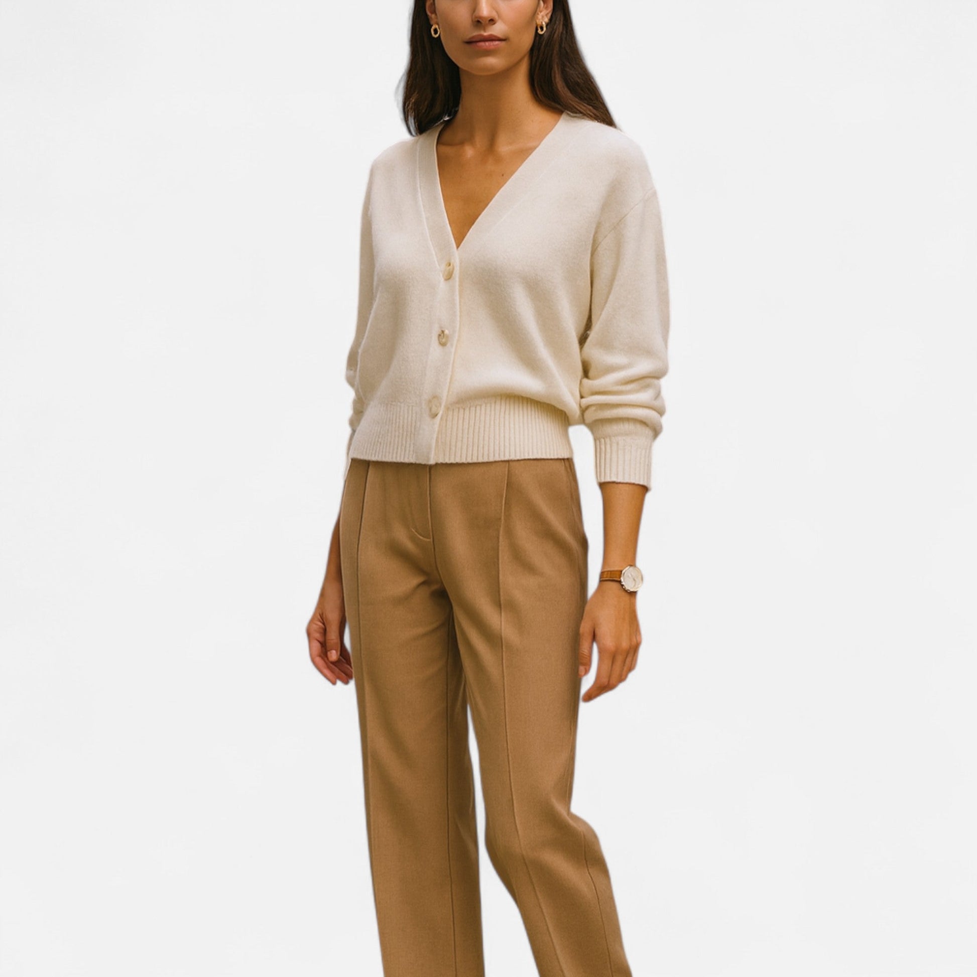 Eli Cárdigan Mujer | Lana Premium, Diseño Moderno en Gris 2