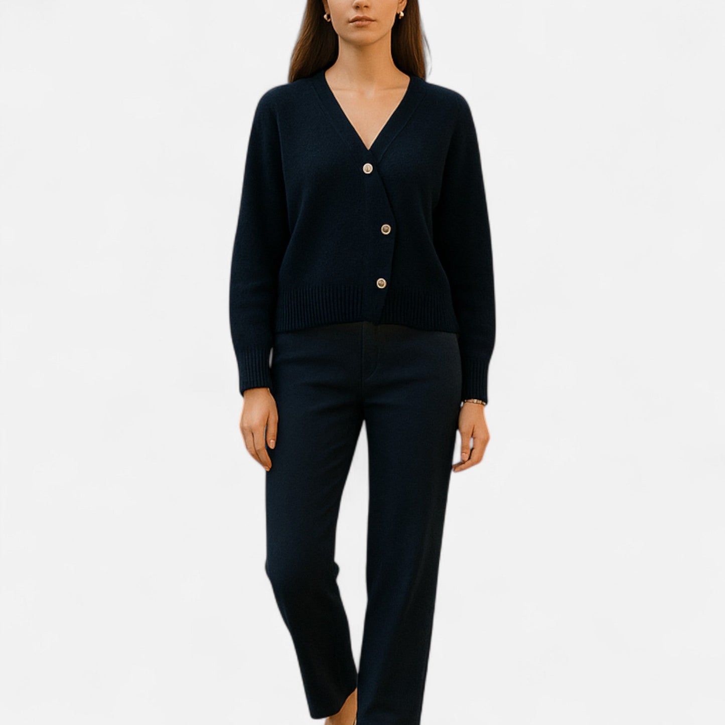 Eli Cárdigan Mujer | Lana Premium, Diseño Moderno en Gris 7