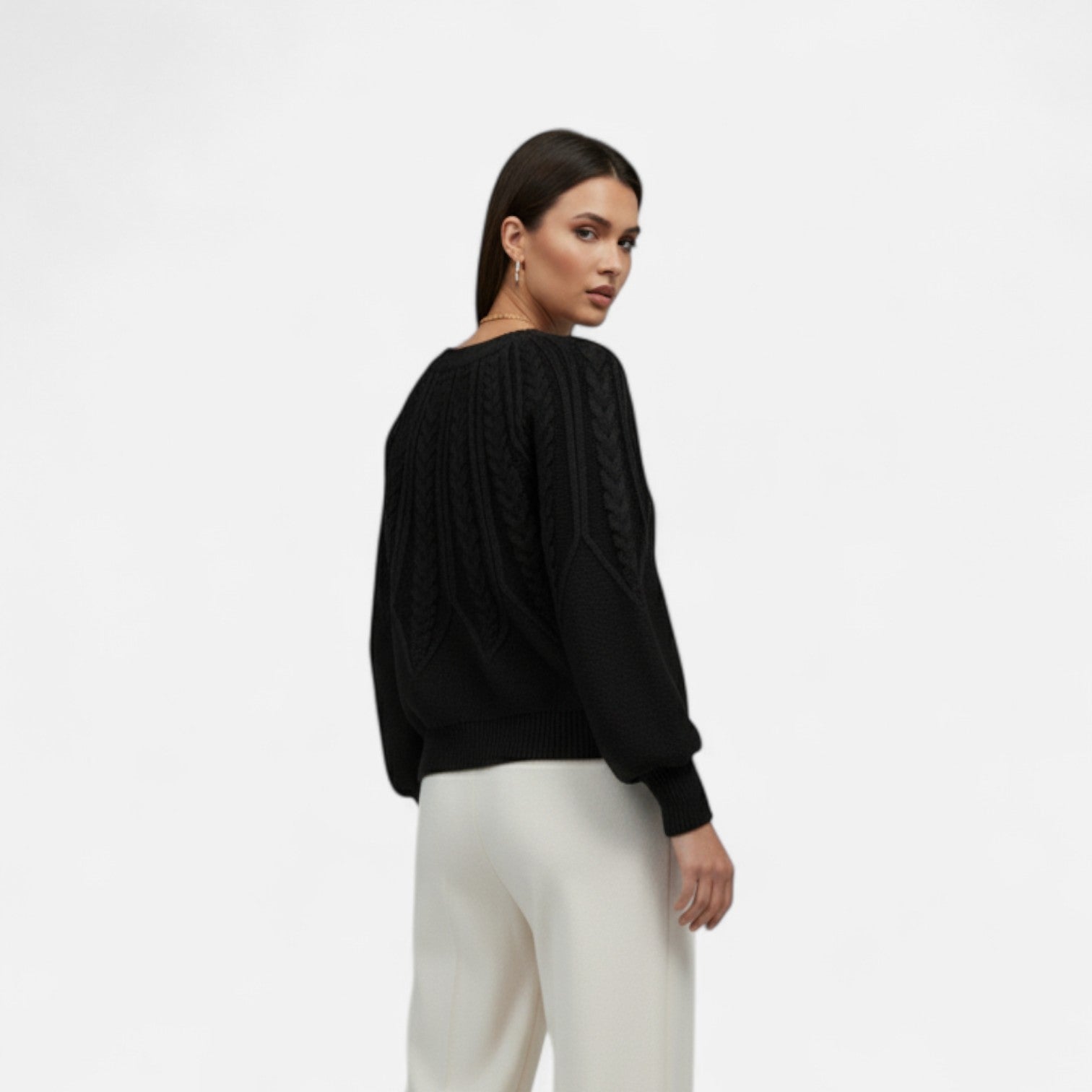 Eliaro Jersey Blanco Mujer | Corte Holgado, Suave y Ligero 2