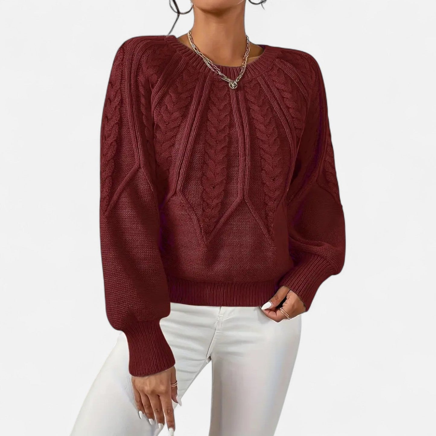 Eliaro Jersey Blanco Mujer | Corte Holgado, Suave y Ligero 7