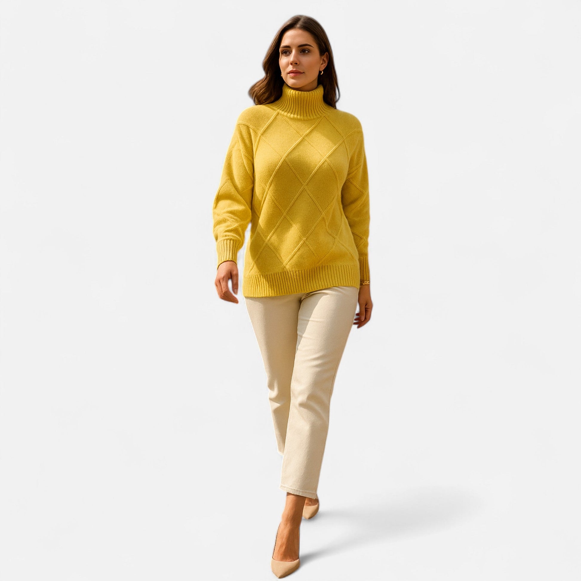Eliaro Suéter Mujer | 100% Cachemira, Cuello Alto Envolvente, Elegante 1